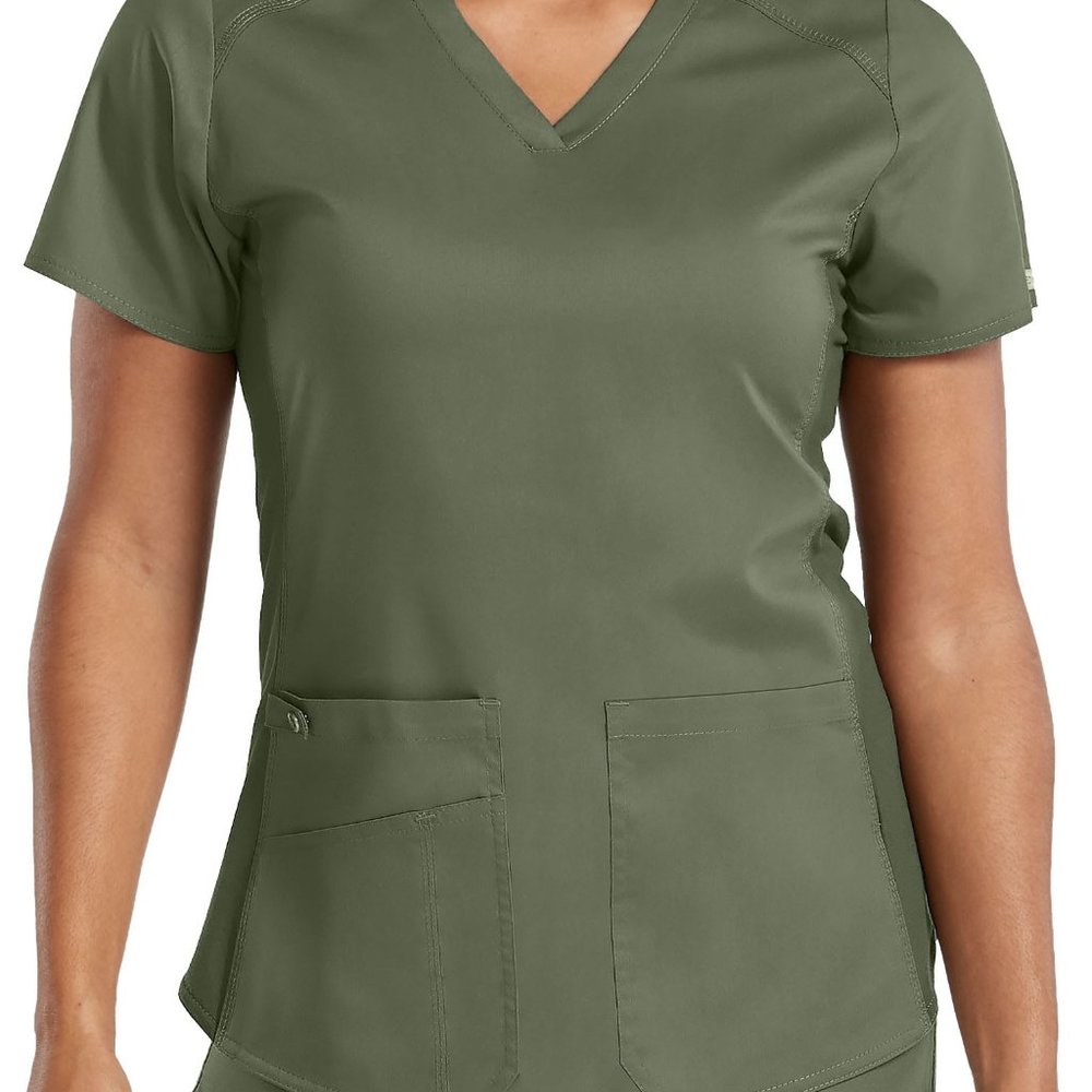 Med Couture Touch Kerri Shirttail Hem V-Neck Top XL & Yoga Cargo Ally Pant Large
